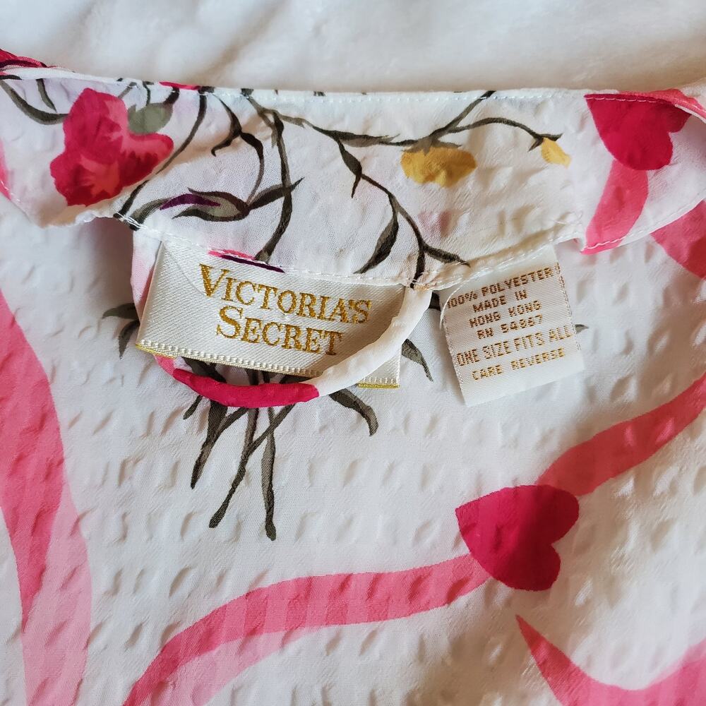 1980's Gold Label Victoria's Secret Sweetheart Robe & Slip Set Vintage - Medium - Picture 2 of 10